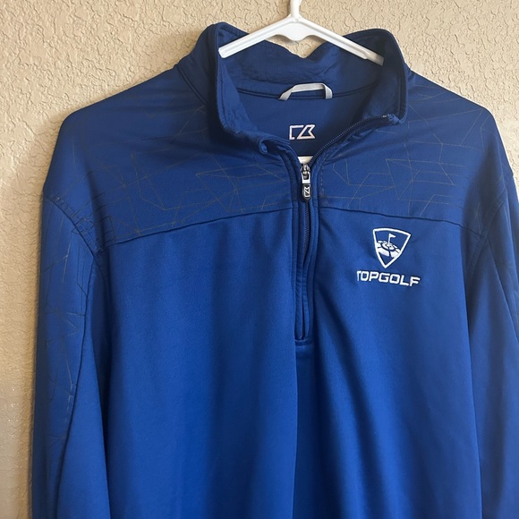 Men’s M Top Golf Blue Pull Over Jacket - Picture 5 of 10